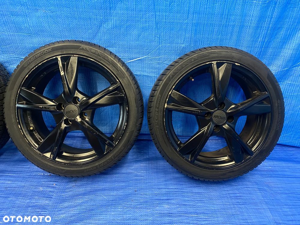 KOŁA KBA50616 KOŁO 17 FELGA ALUMINIOWE ALUSY 17" x 7J  4X100; 63,4mm 54,1mm KOMPLET ; OPONY ZIMOWE HANKOOK ; RENAULT VOLVO TOYOTA HYUNDAI KIA MAZDA SUZUKI NISSAN ITP. ORYGINAŁ - 4
