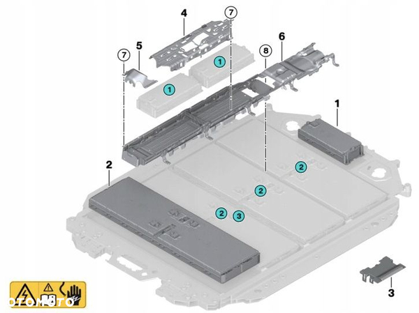 MODUŁ AKUMULATORA BATERII HIGH VOLTAGE BATTERY MODULE BMW OE i4 G26 8847327