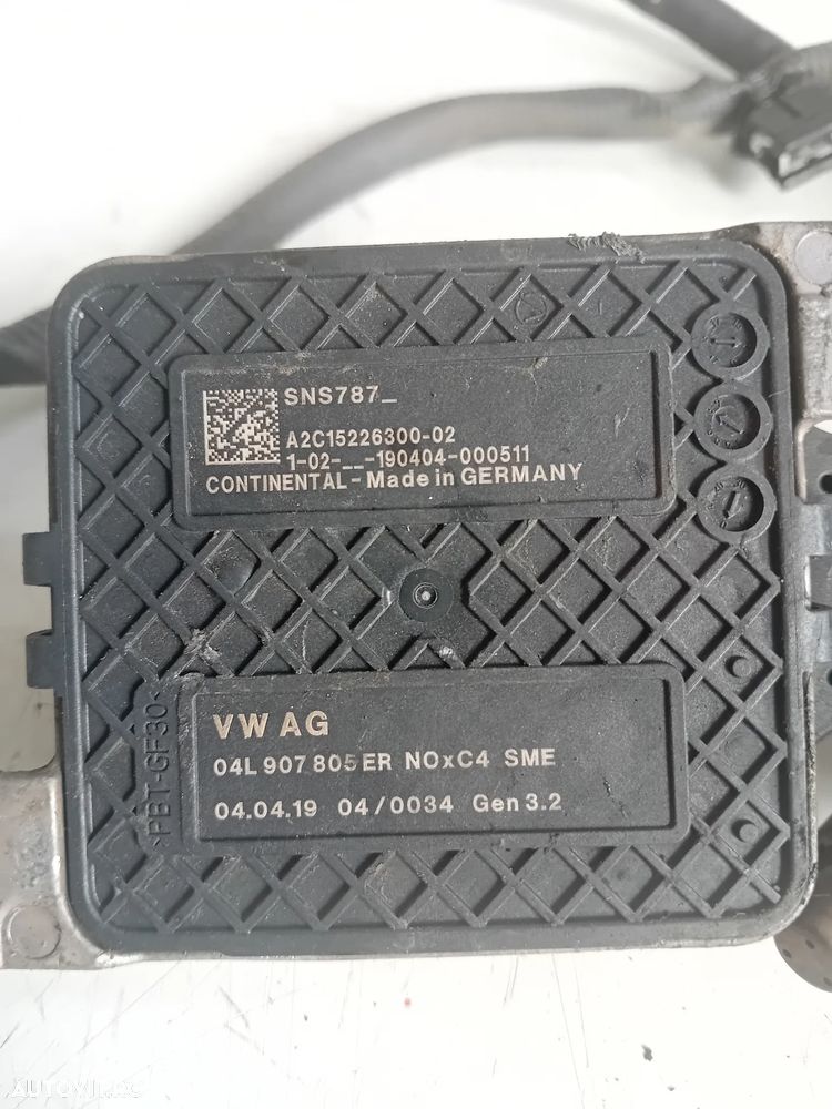 Senzor NOX Vw Seat Skoda Audi 2.0 Tdi Euro 6 04L907805ER Passat B8 Arteon Ateca Octavia Tiguan 2014+ - 8