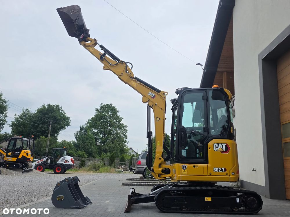 Caterpillar CAT 302.7 CR mini koparka szybkozłącze 3 łyżki piękna serwisowana 1 wł JCB sprowadzona w oryginale - 29