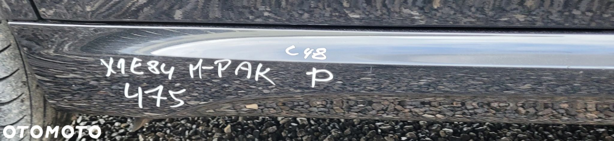 LISTWA NAKŁADKA PROGOWA PRAWA M PAKIET BMW X1 E84 475 BLACK SAPPHIRE C48 - 2