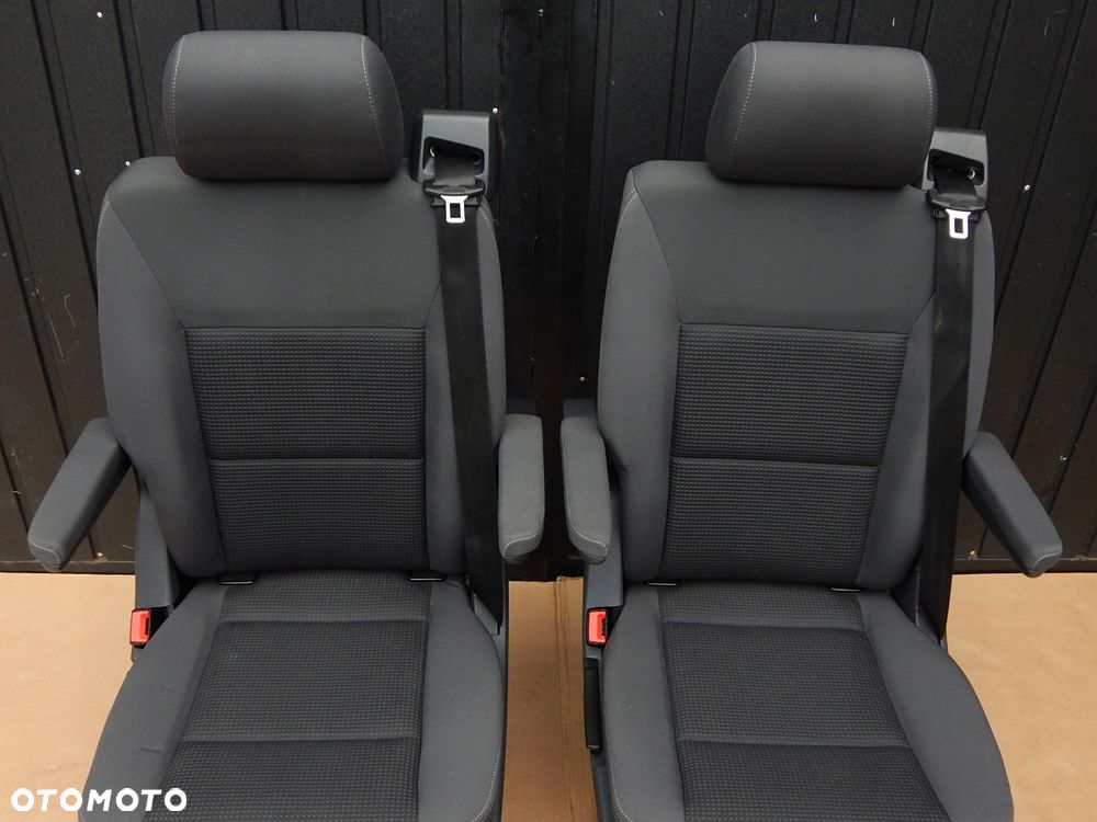 vw t5 lift t6 t6.1 multivan fotel nieobrotowy tył ii rząd team komplet - 4