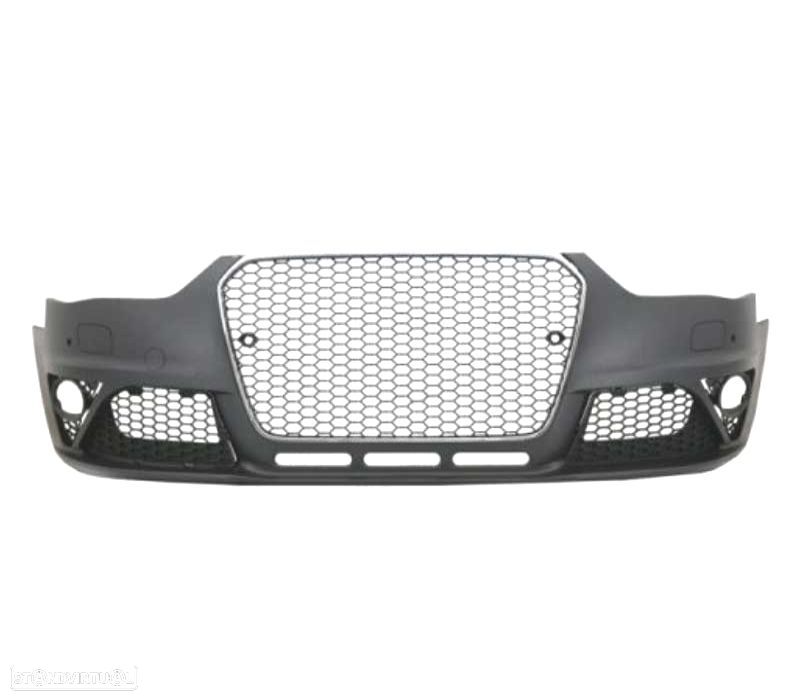 PARACHOQUES FRONTAL SEM FAROIS DE NEVOEIRO AUDI A4 B8 11-15 PDC SRA LOOK RS GRELHA CROMADA - 3