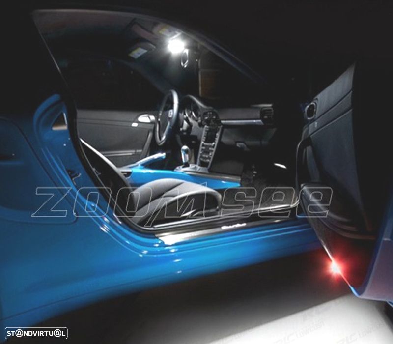 KIT COMPLETO 12 LAMPADAS LED INTERIOR PARA PORSCHE 911 997 CARRERA TURBO TARGA GT 05-11 - 4
