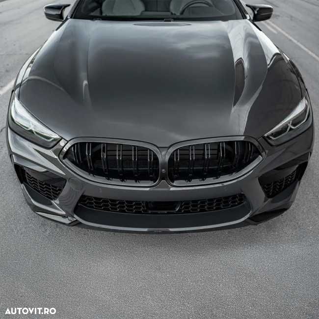 Grile Grila Nari Duble M BMW Seria 8 G14 G15 G16 2018-22, Negru Lucios - 6