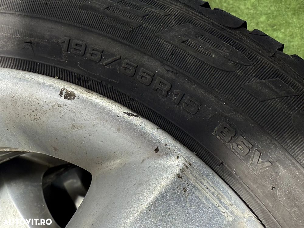 JANTE SKODA R15 / 5x100 / FABIA AMBIENTE II FAB / 195/55 R15 85V / 6JX15 ET43 / 5J0601025A+ CAUCIUCURI (X4) - 6