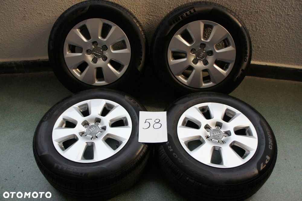 NR 58 Koła Lato Alufelgi AUDI A6 225/60/16 Pirellii ok. 5,5mm - 1