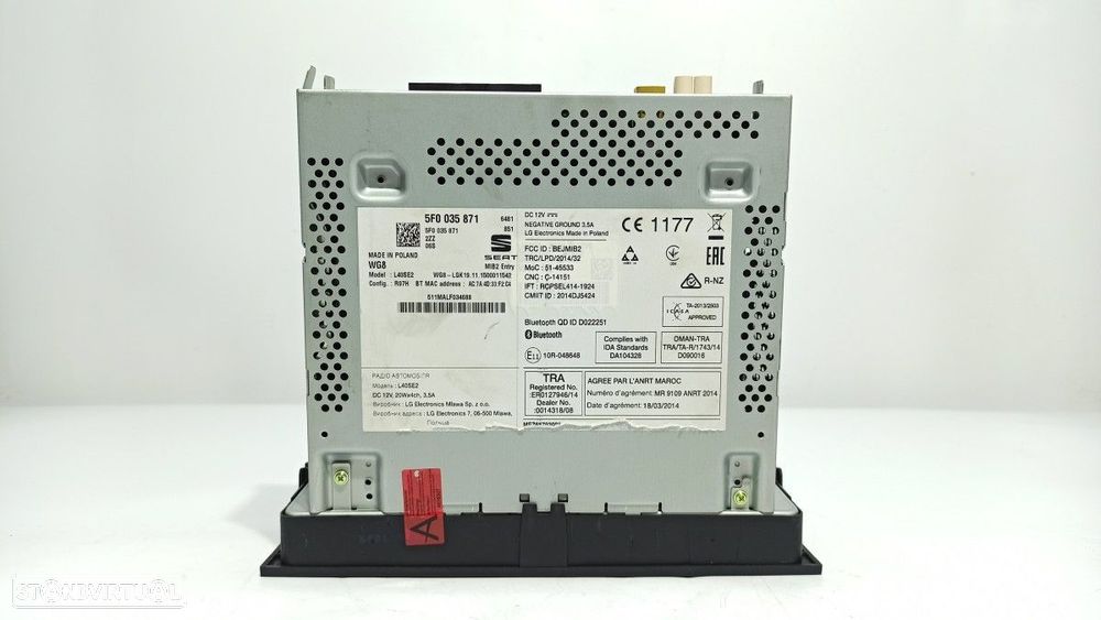 SISTEMA AUDIO / RADIO CD SEAT IBIZA (6P1) FR - 8