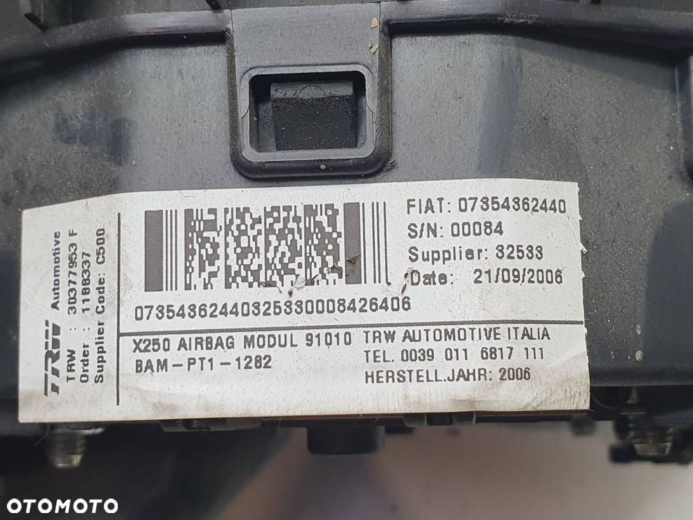 KIEROWNICA AIRBAG PODUSZKA POWIETRZNA PEUGEOT BOXER II 07854862440 - 9