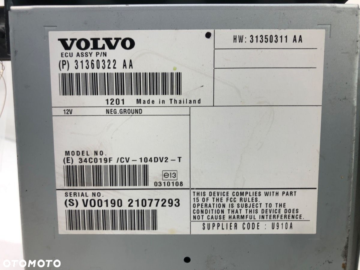 WZMACNIACZ ANTENOWY - 521.00 PLN - VOLVO V70 III (135) 2007 - 2016 T5 177 kW [241 KM] benzyna 2010 - - 3