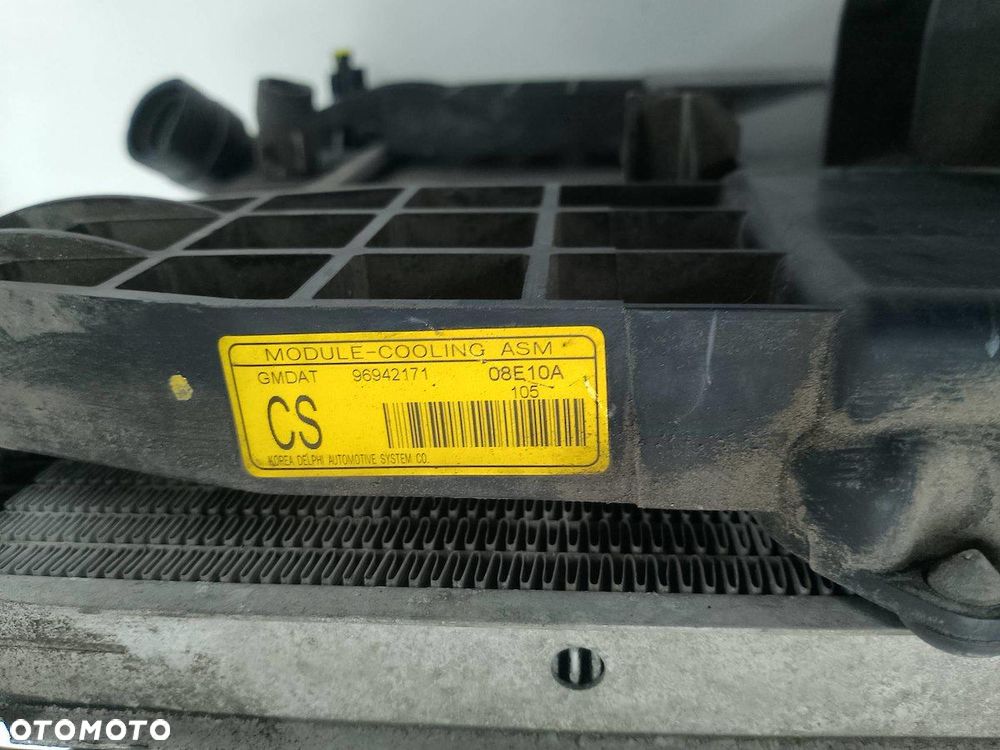 ZESTAW CHŁODNIC WODA KLIMA WENTYLATOR CHEVROLET AVEO T250 96942171 1.4 16V - 6