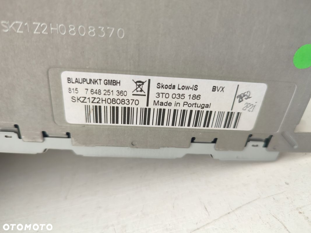 Radio fabryczne SKODA SUPERB II 3T0035186 - 5