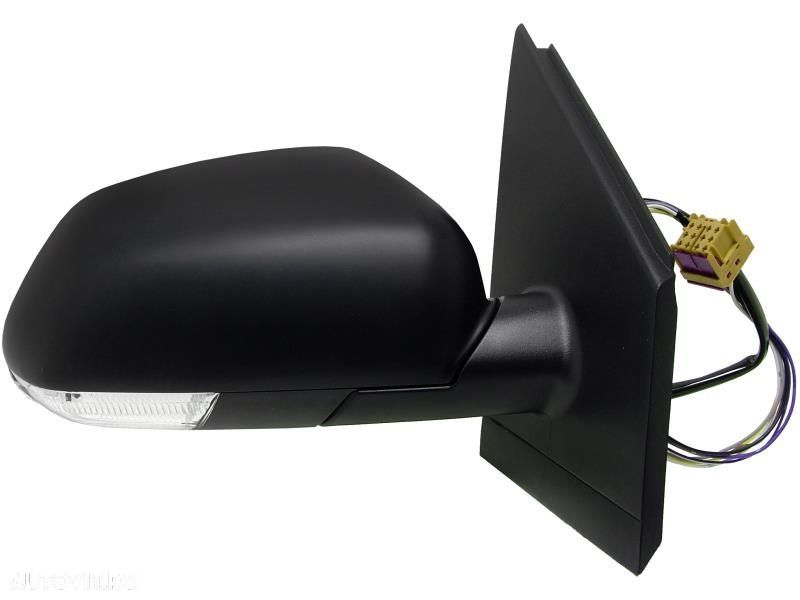 Oglinda usa exterioara VW Polo (9n3), 04.2005-08.2009, partea Dreapta, reglare electrica; carcasa neagra; incalzit; sticla convexa; geam cromat; cu Lucas, View Max - 1