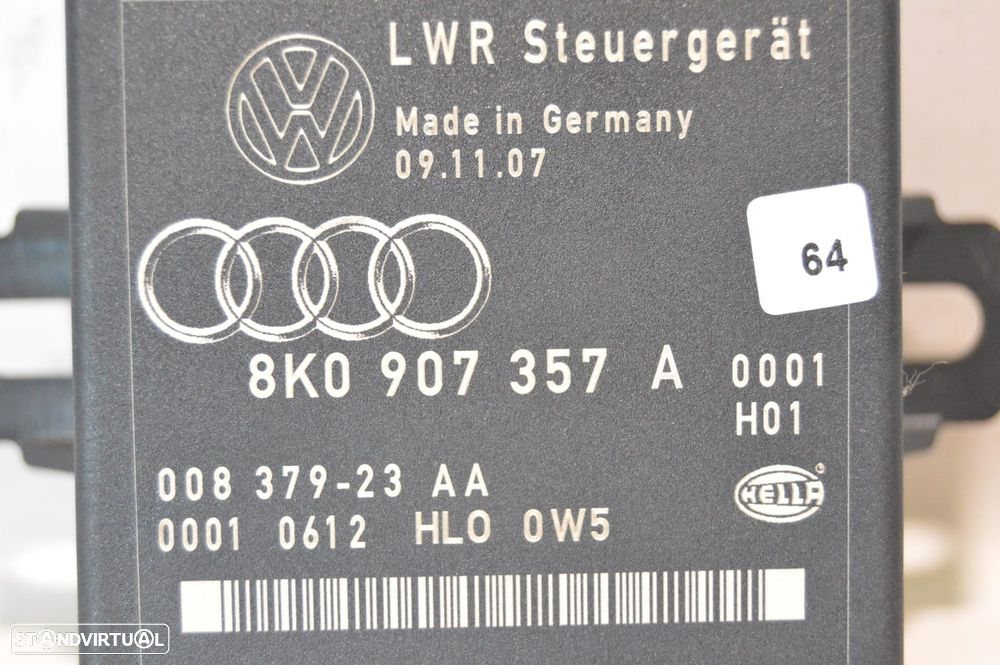 CENTRALINA ECU SENSOR LUZ LUZES LUMINOSIDADE UNIDADE CONTROLO HELLA AUDI 8K0907357A 8K0907357 AUDI A5 8T3 8TA 3.0 TDI QUATTRO V6 245CV CDU CDUD A4 B8 4K - 4