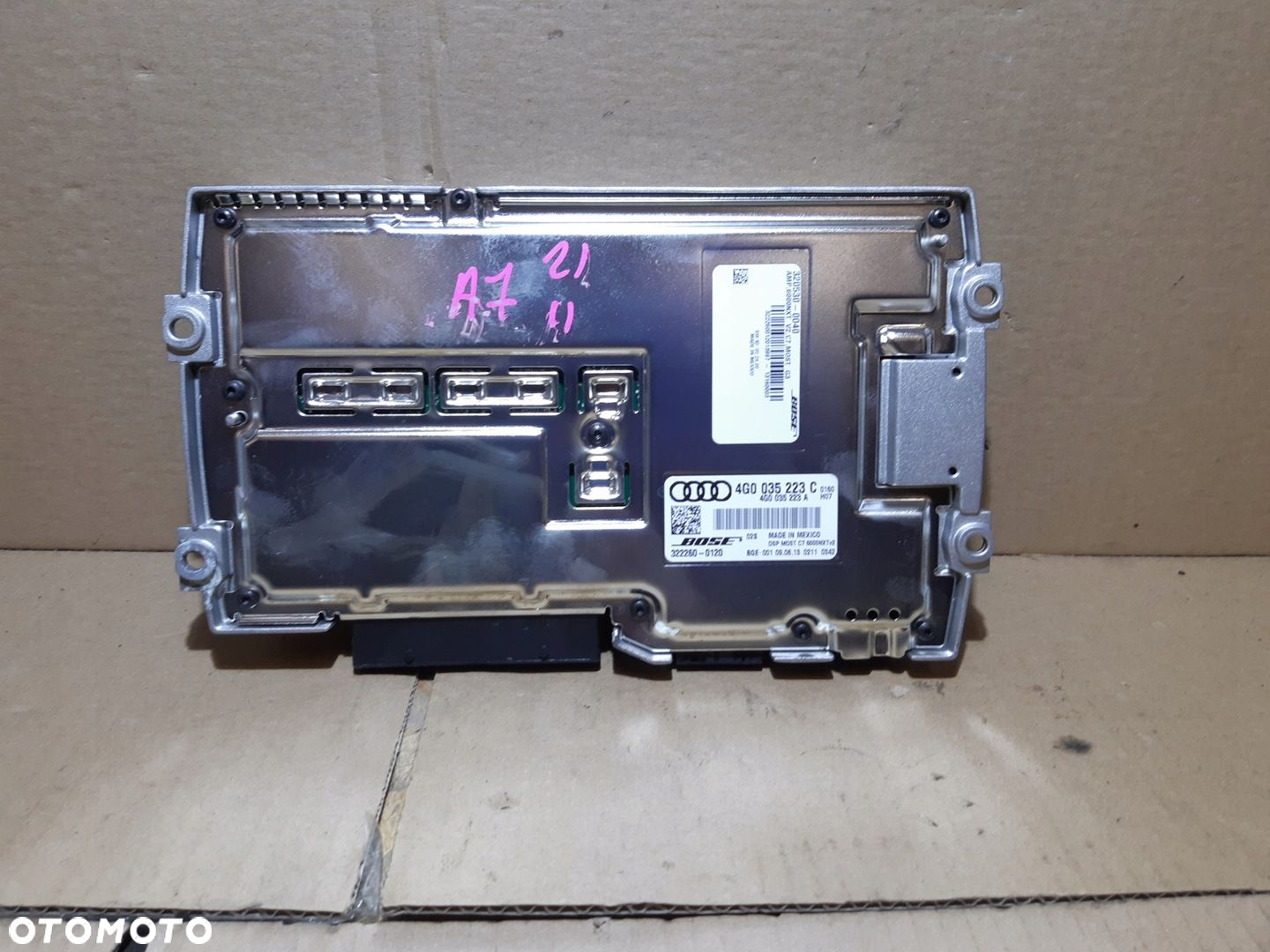 AUDI A7 4G WZMACNIACZ RADIA BOSE 4G0035223C - 4