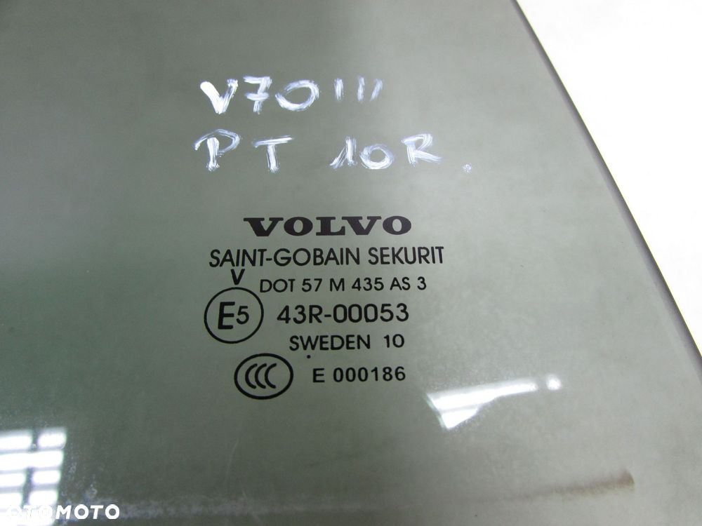 VOLVO V70 III XC70 06-16 SZYBA BOCZNA DRZWI TYL PRAWA 10R AS3 - 4