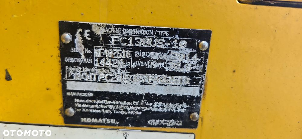 Komatsu <<Komatsu PC138US-10, 2014 rok, nakładki gumowe, pług, sprowadzona!>> - 23