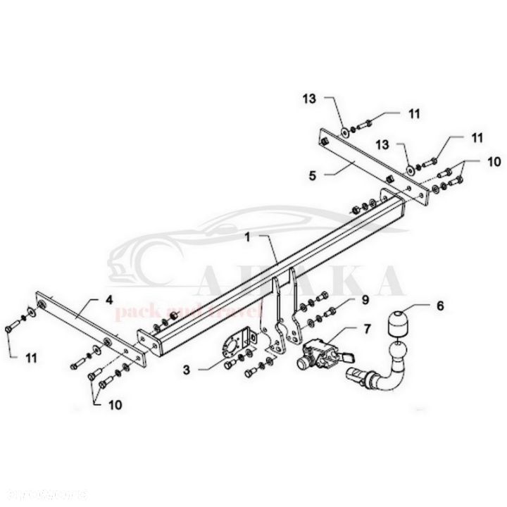 Hak Holowniczy Automat Do Ford Fiesta Hatchback 2013-2017 - 3