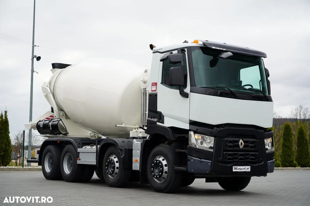 Renault C 430 / 8X4 / BETONIERĂ / MIXER 9 M3 / JANTE DIN ALIAJ / EURO 6 / - 7