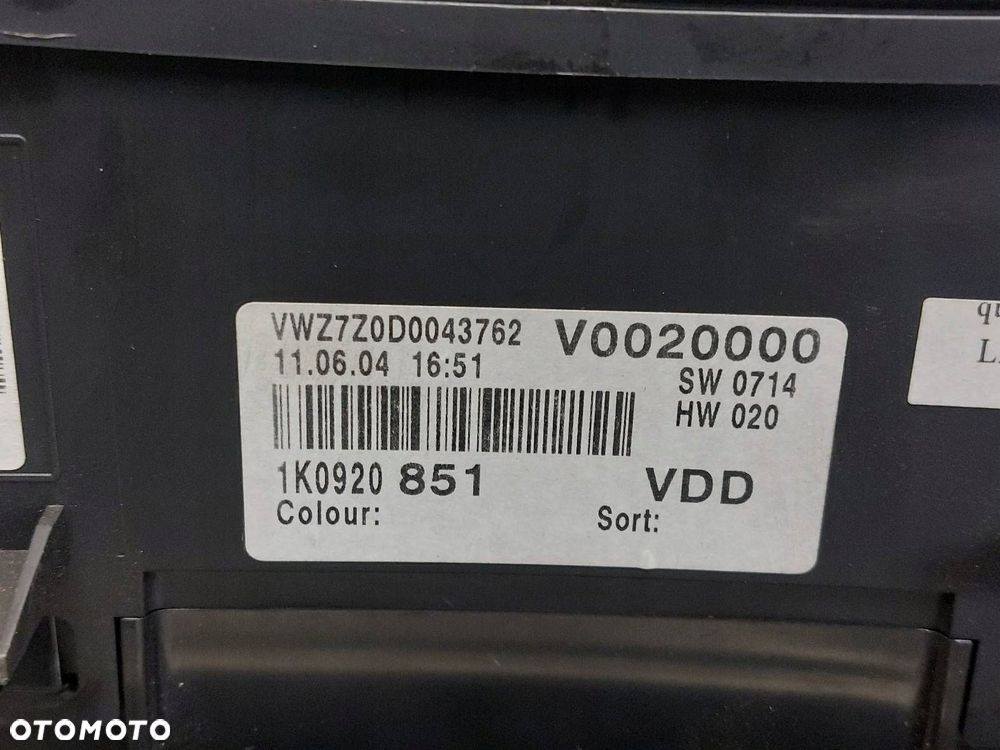 ZESTAW STARTOWY VOLKSWAGEN GOLF V 1.4 FSI 03C906056H 0261S02004 - 10