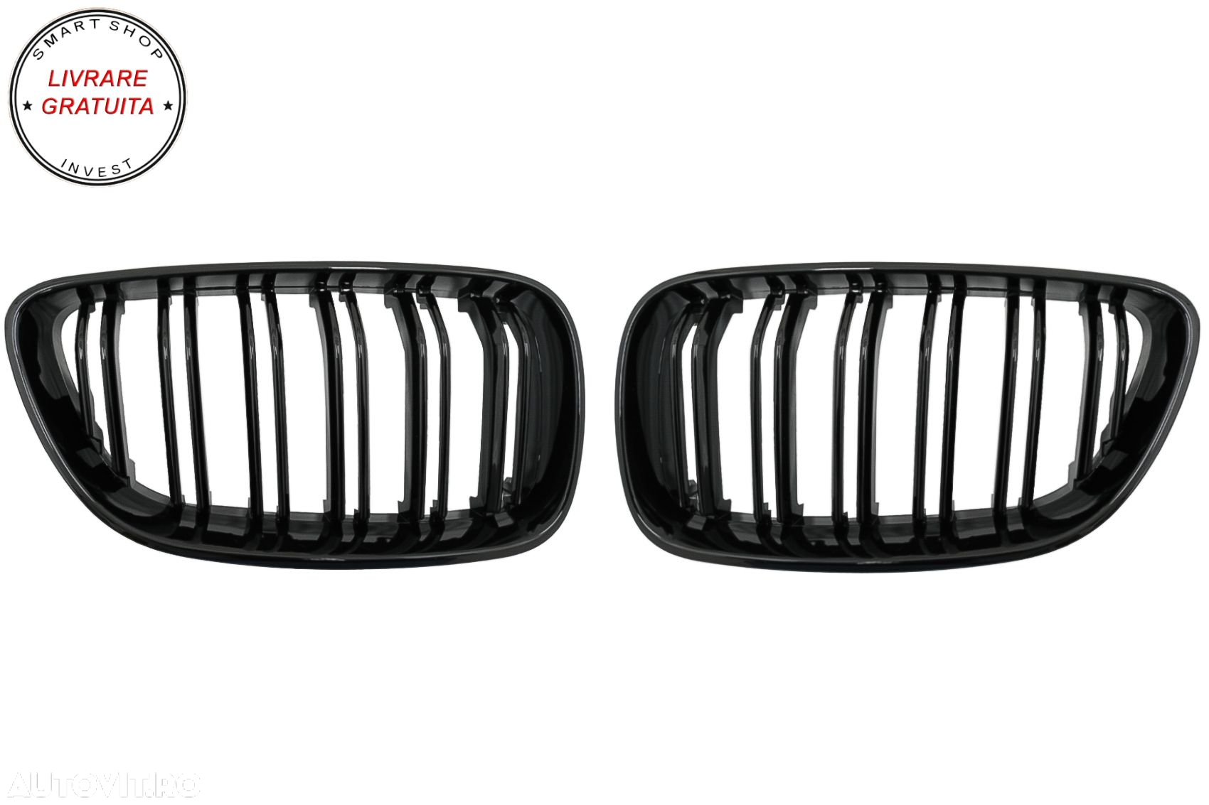 Grile Centrale BMW 2 Series F22 F23 F87 (2014-up) Negru Lucios M Design- livrare gratuita - 3