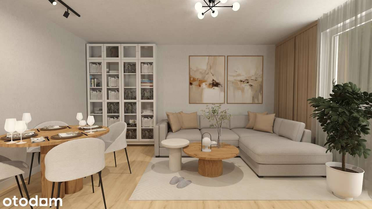 Duży balkon/Wysoki standard/CO Miejskie/Wyposażone i Gotowe do wejścia
