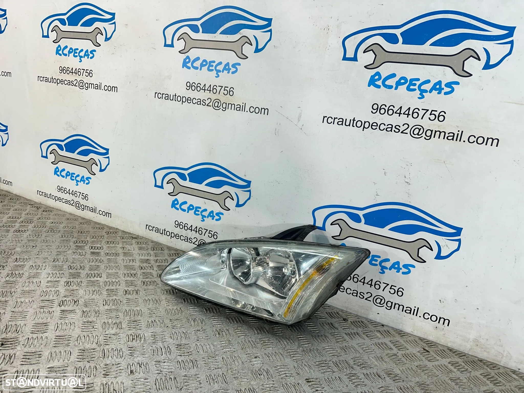 .Conjunto Oticas Farois Frente Frontal Esquerda Direita Ford Focus 2 Mk2 Fase 1 4M51-13W030-BC 4M51-13W030-BC - 8