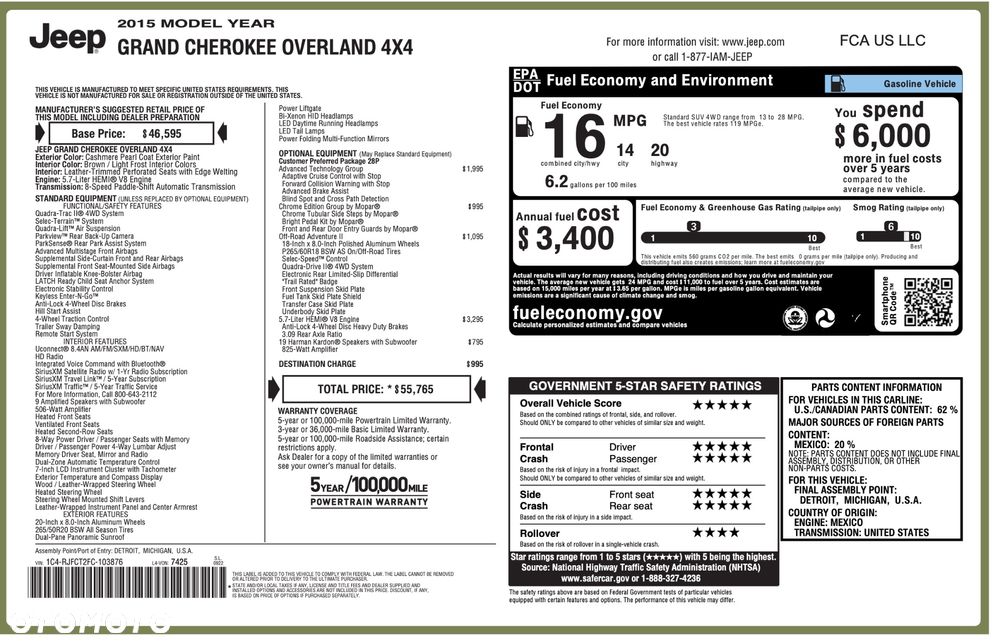 Jeep Grand Cherokee 5.7 V8 HEMI 4WD Automatik Overland - 16