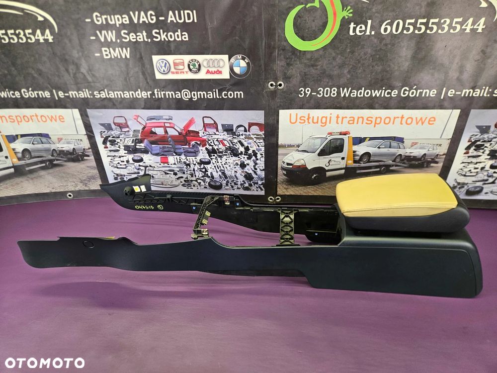 Tunel Podłokietnik Skóra Stelaż Osłona Zapalniczka Schowek Indigo Europa AUDI A6 C6 - 5