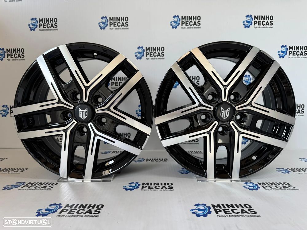 Jantes Fox WX5 em 16x6.5 (5x118) Preto Polido - 1