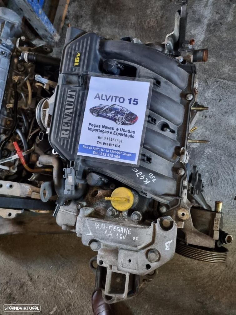 motor Renault Megane 1.4  16 válvula  Renault Scenic  ref: K4J750  - 99 - 2003 - 1