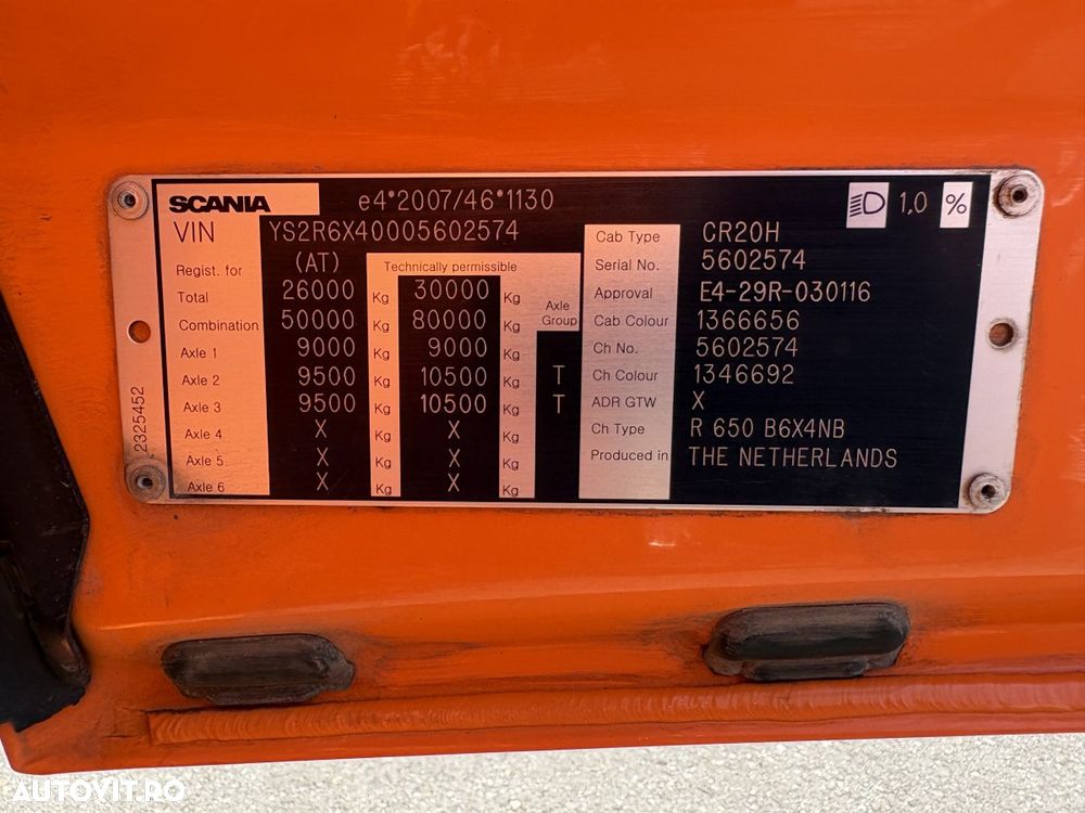 Scania R650, V8, Macara Penz 15Z950, Retarder, Factura externa - 17
