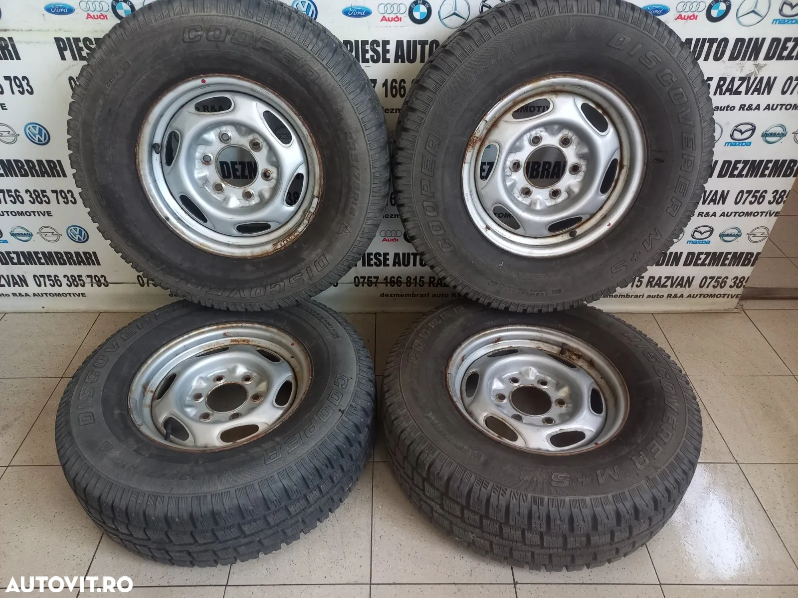 Set Jante Aluminiu Mitsubishi Pajero L200 Nissan Patrol Terrano Etc. Prezoane 6x5.5 Inch Anvelope 235/75R15 Anvelope Bune - 2