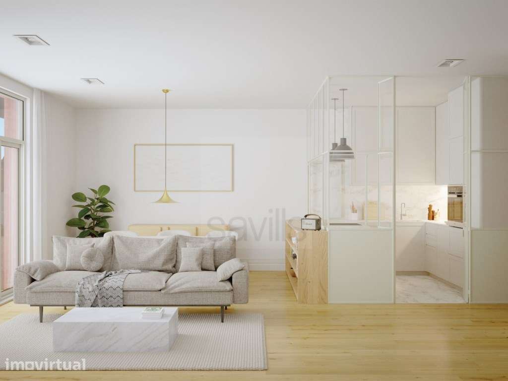 Apartamento T2 em Cedofeita com escritório e varanda - Grande imagem: 2/37
