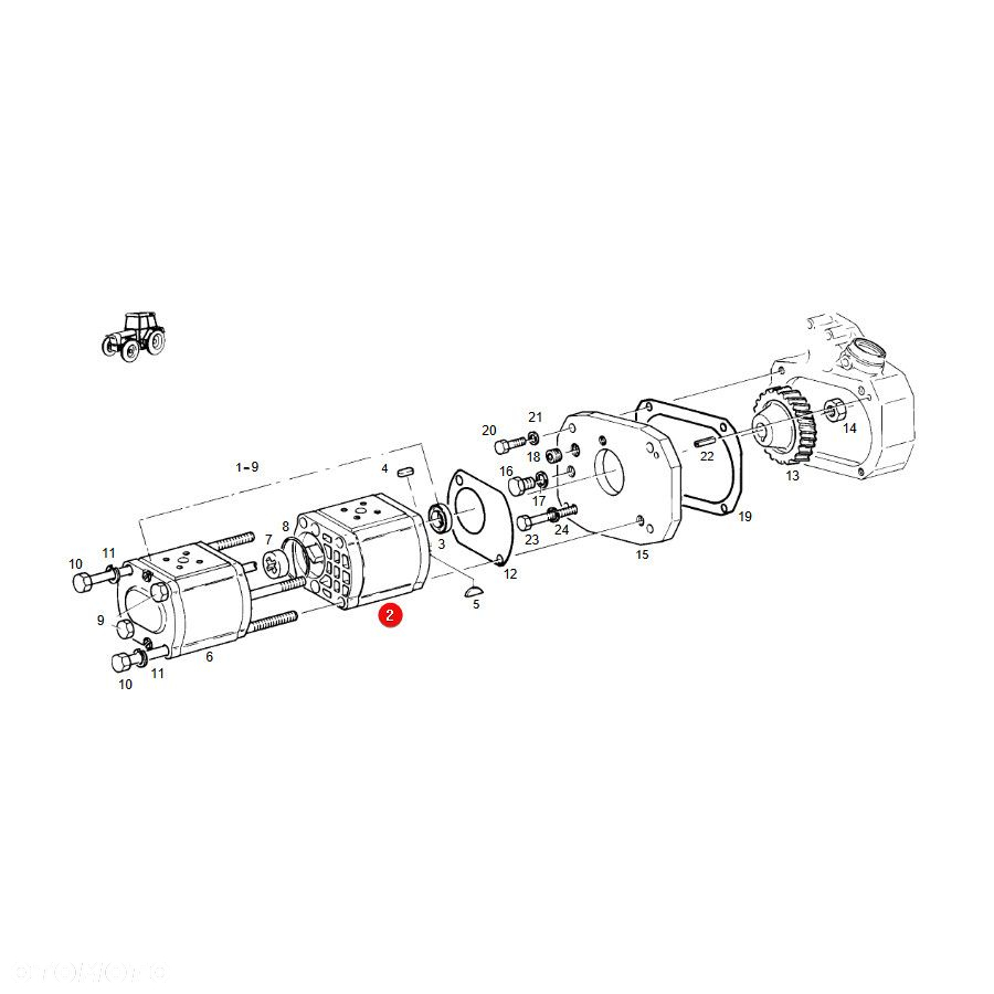 Pompa zębata hydrauliczna Fendt F395940010010 Oryginał - 4
