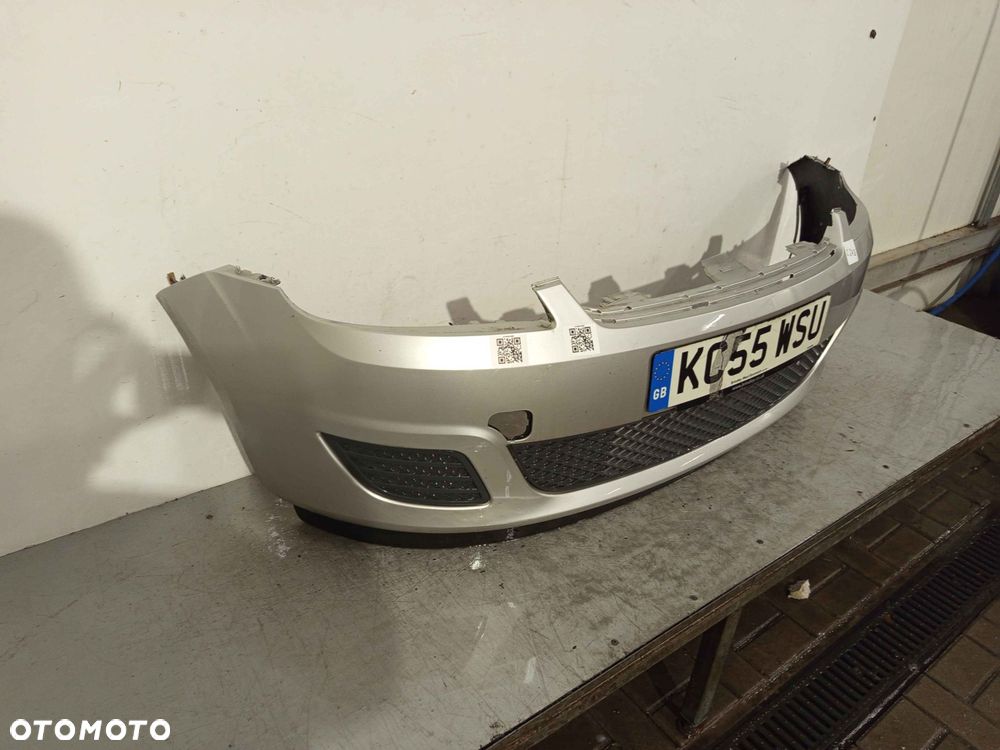 ^ ZDERZAK PRZÓD PRZEDNI FORD FIESTA MK.6 6 VI LIFT FL 62 SREBRNY - 3