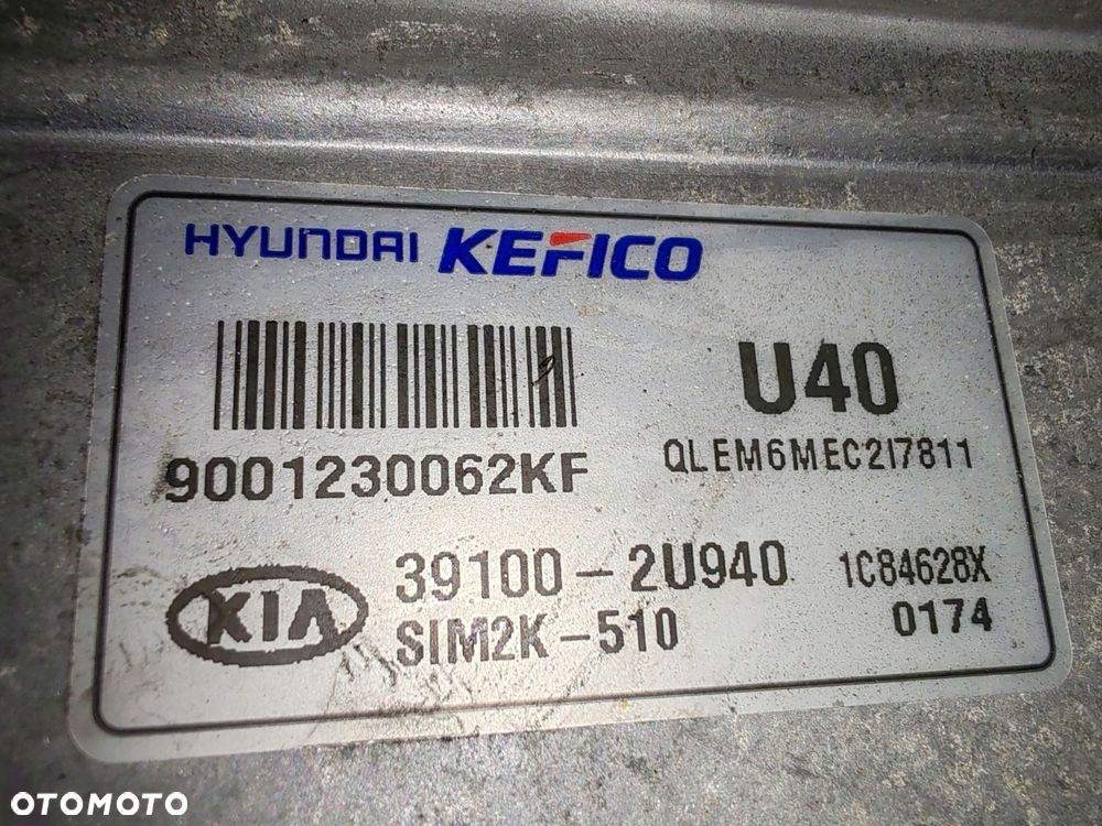 komputer sterownik silnika 1.6 crdi d4fe 39100-2u940 kia sportage iv 18- - 3