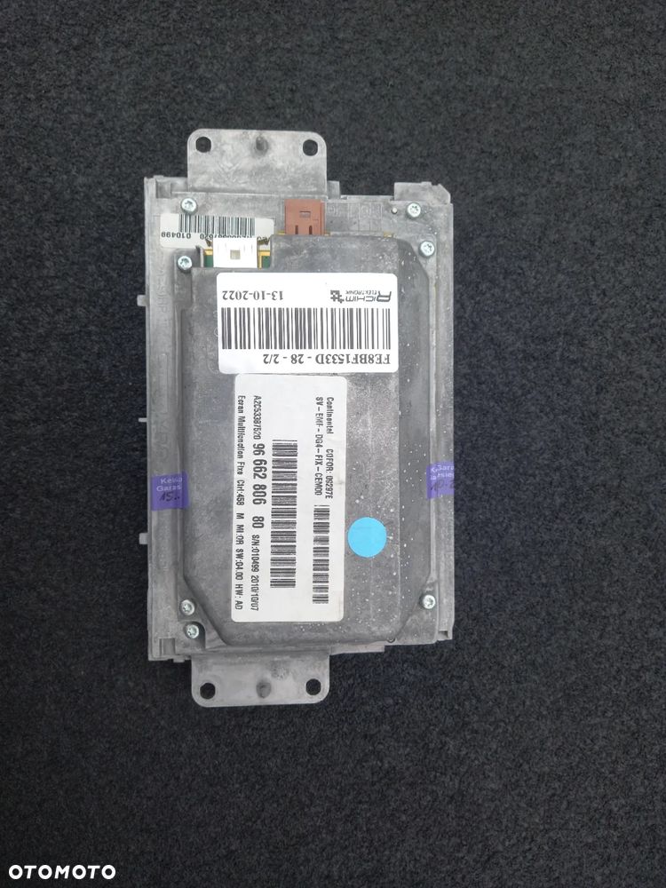 WYŚWIETLACZ EKRAN RADIA NAWIGACJI GPS NG4 CITROEN C5 III X7 9666280680 - 2