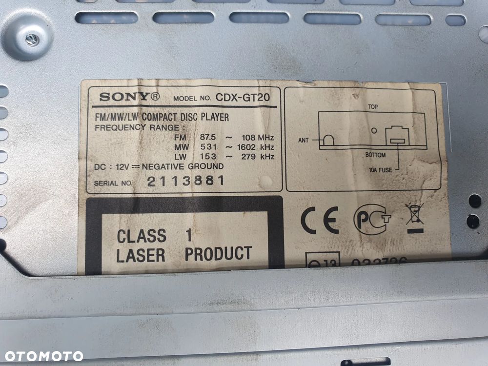 RADIO SAMOCHODOWE Sony CDX-GT20 - 5