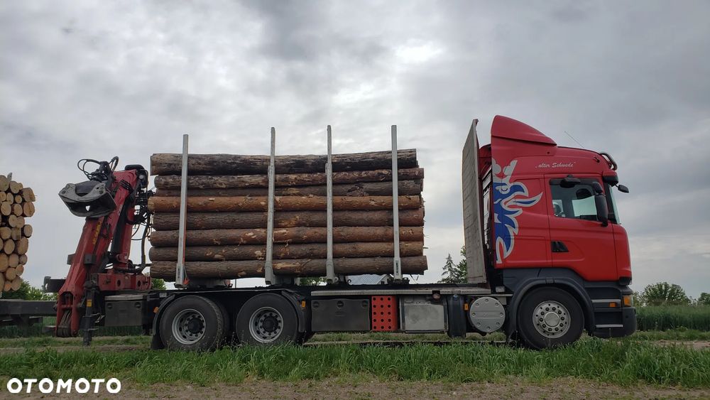 Scania R580 V8 2016r Scania R560 V8 2014r Scania R500 V8 2013r do drewna drzewa lasu dłużycy kłody dźwig epsilon loglift wózek doll huttner przyczepa do transportu drewna - 26