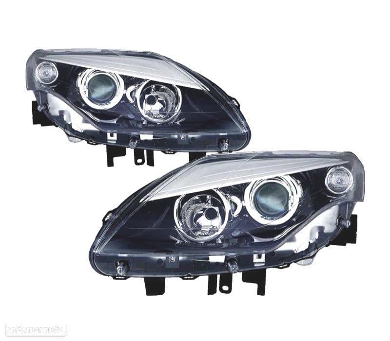 FARÓIS PARA RENAULT LAGUNA III 11- FUNDO PRETO - 1