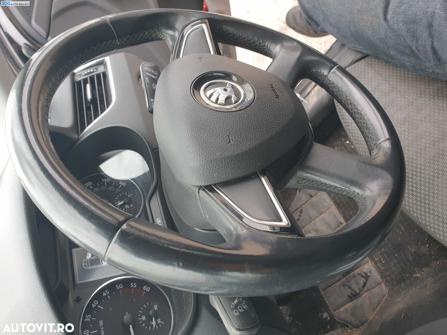 Volan Piele 4 Spite Fara Comenzi Skoda Octavia 3 2013 - 2020 [K3954] - 3
