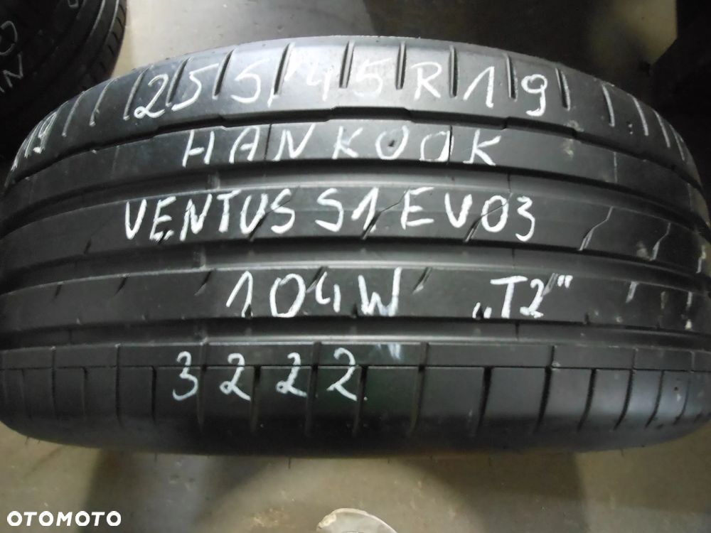 OPONY 255/45R19 HANKOOK VENTUS S1 EVO3 T2 DOT 3423 / 3222 7.4MM - 2