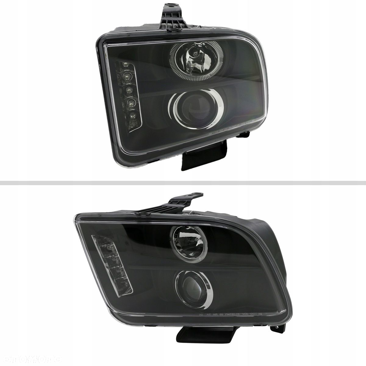 Reflektory Lampy kpl Led Tuning Soczewka Black Ford Mustang V 5 2004-2009 - 3