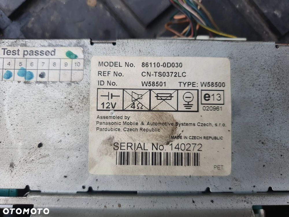 TOYOTA YARIS 03-06 WYŚWIETLACZ PANEL KLIMATYZACJI NAWIEWU 86110-0D030 - 2