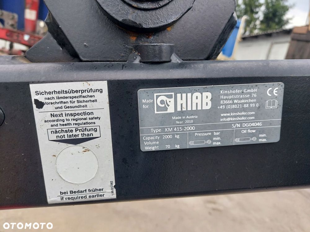 Widły do palet zawiesie widłowe Hiab HDS KM 415-2000 NOŚNOŚĆ 2000kg - 6