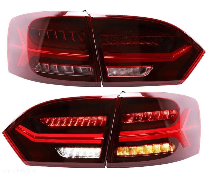 Lampy tyl ne kpl Vland Full LED Diody Tuning Red VW Jetta VI 5c 6 2010-2014 - 4