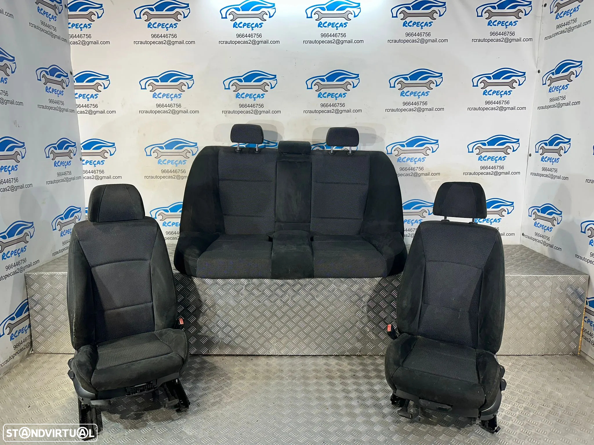 Conjunto Bancos Pack M Alcantara Tecido BMW Serie 3 E90 Sedan 2004 - 2013 - 2