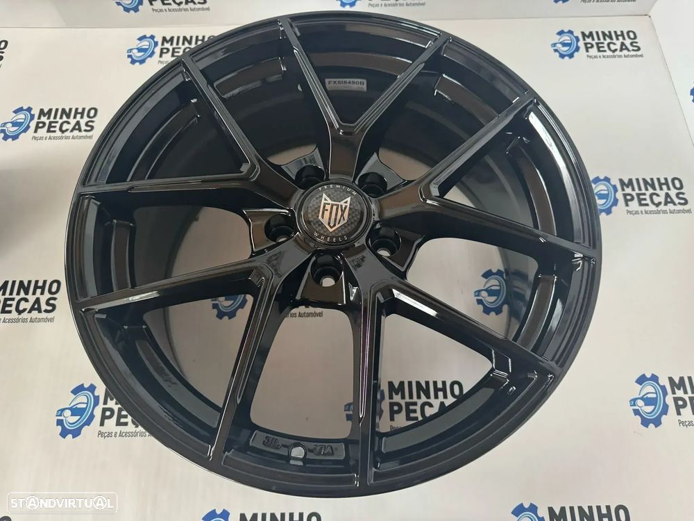 Jantes Fox FX5 em 18x8 (5x120) Preto Brilho - 6
