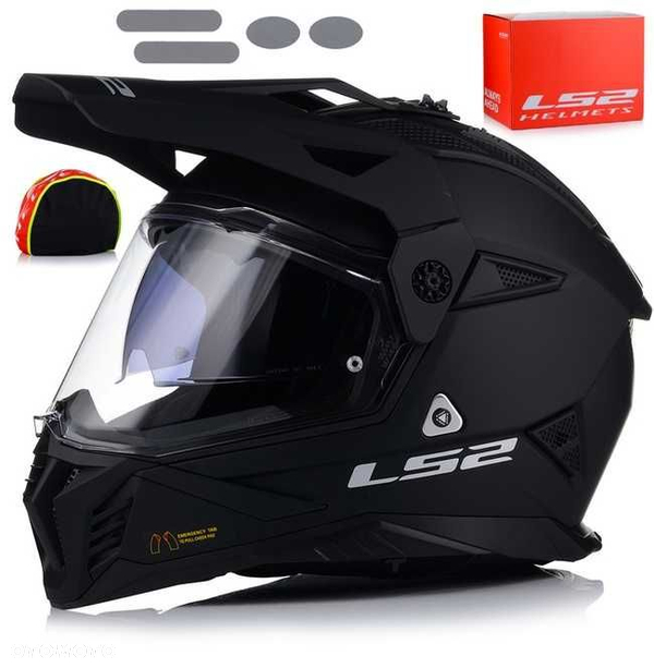 NOWY Kask Cross LS2 ATV MX702 Pioneer 2 Enduro + BLENDA XL 61-62cm